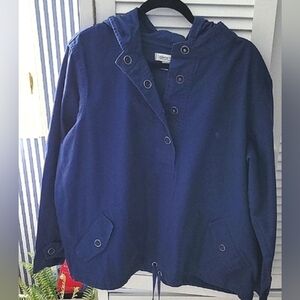 Coldwater Creek Blue Jacket Versatile and Stylish Canvas P/O 1X